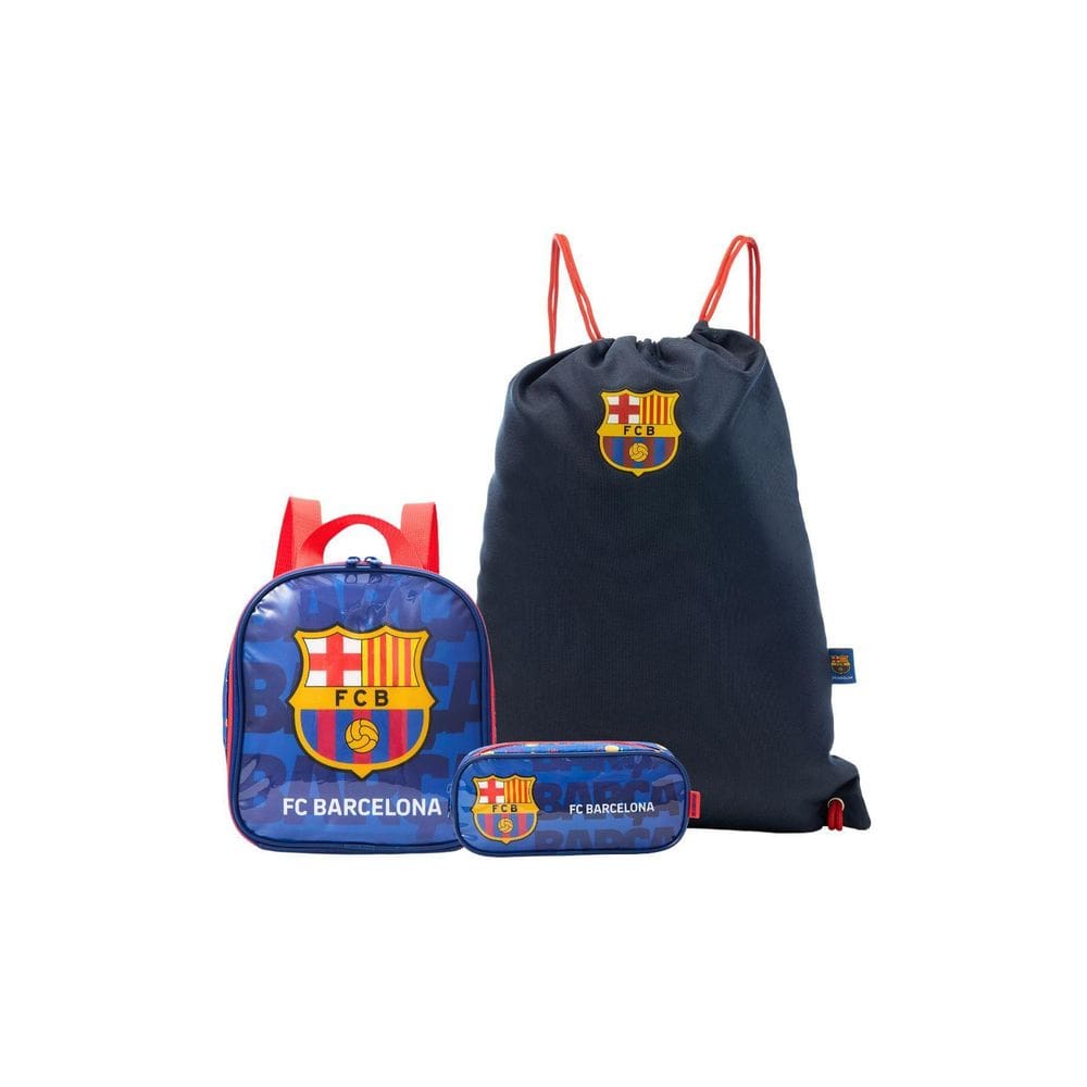 Kit Escolar Lancheira Térmica + Estojo + Saco Barcelona