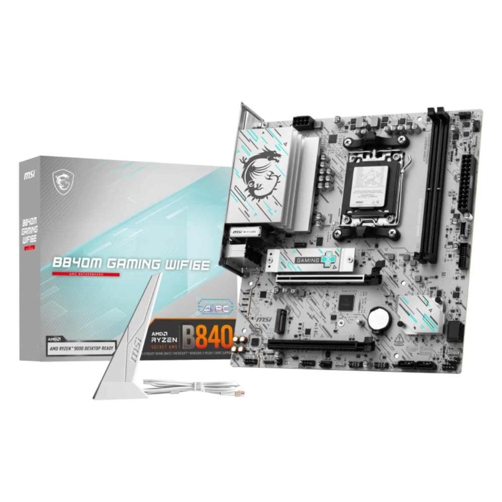 Placa Mãe MSI B840M Gaming Wi-Fi 6 (AM5 - DDR5 8000 O.C) - Chipset AMD B840 - Bluetooth 5.3 - M-ATX