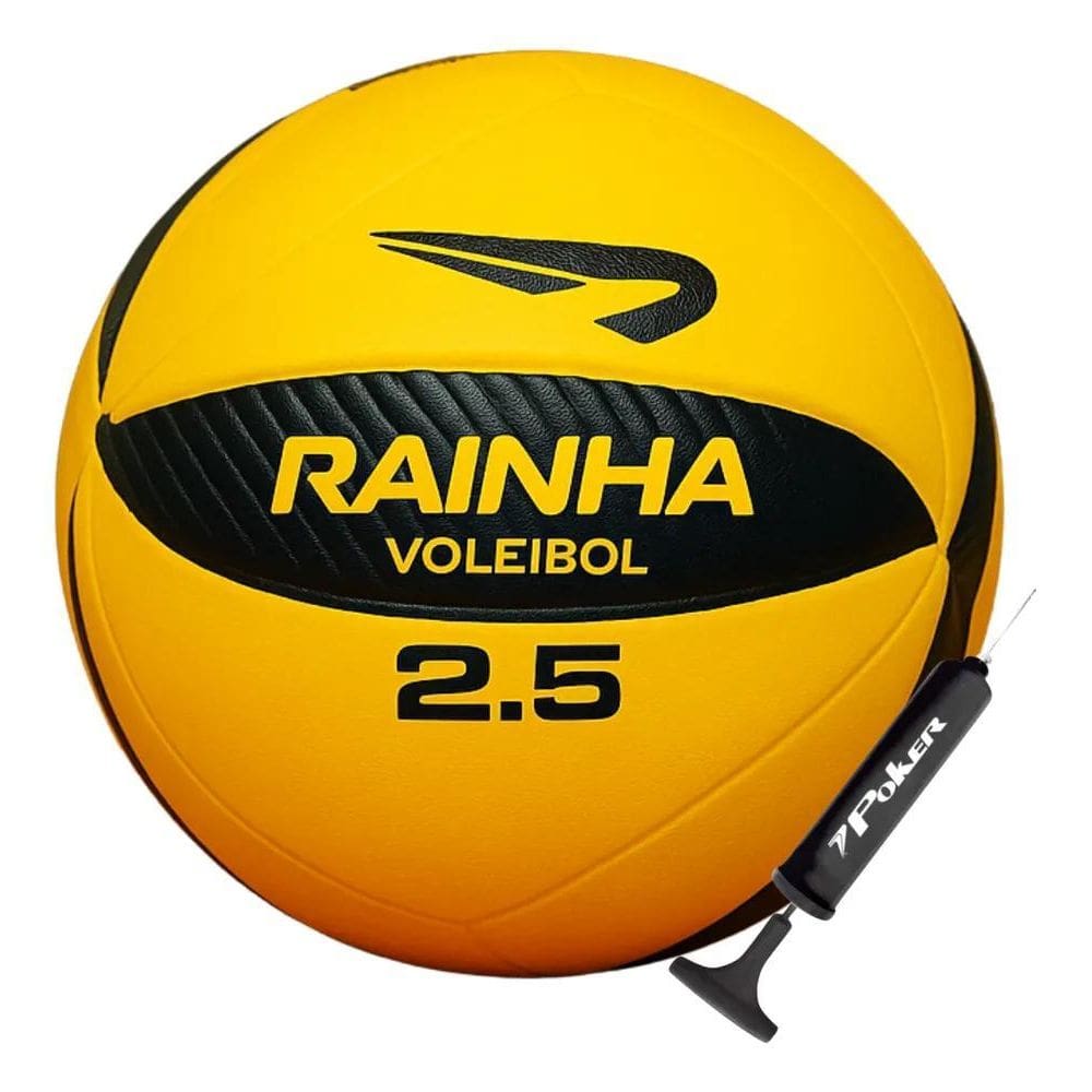 2X Bola De Vôlei De Quadra Rainha Vl 2.5 + Bomba De Ar