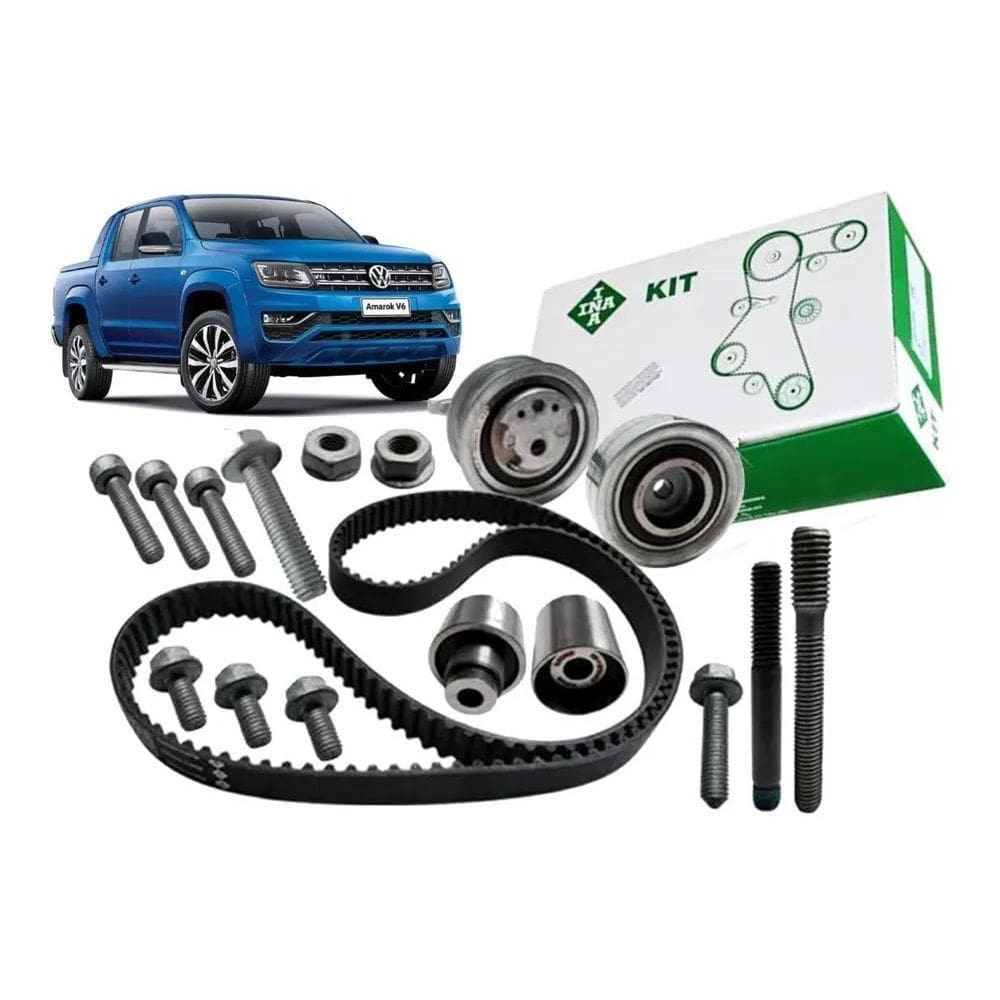 2X Kit Correia Dentada E Tensor Ina Amarok 2.0 16V