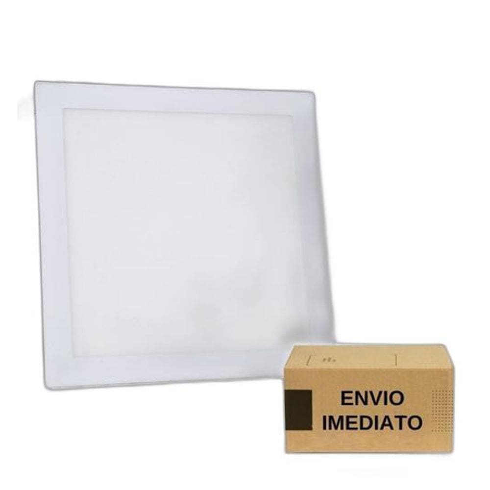 Painel LED Quadrado 12W Branco Frio - Embutir Slim