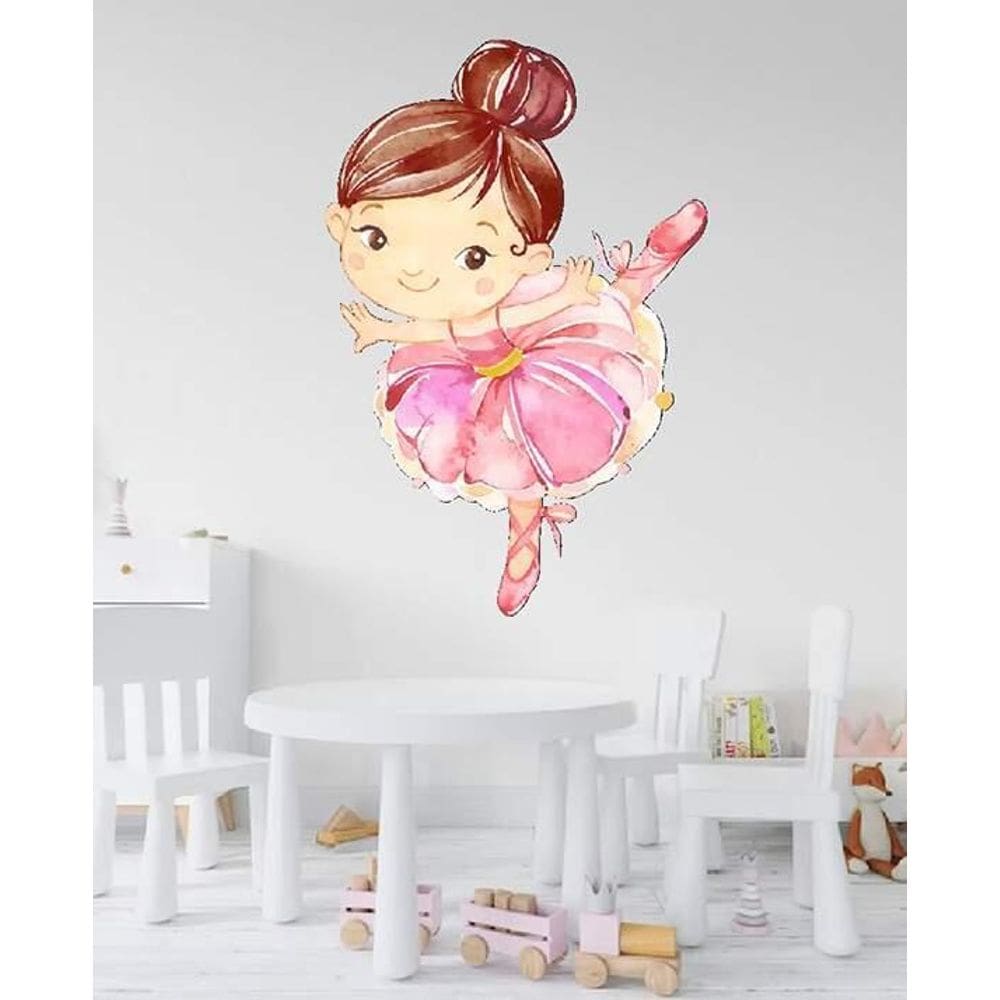 Adesivo De Parede Bailarina Aquarela