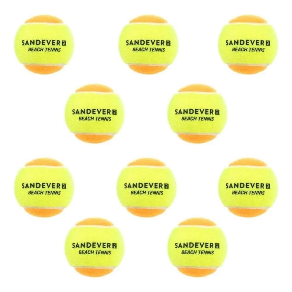 2X Kit Com 10 Bolas Beach Tennis Sandever Bolinha Tênis Prai