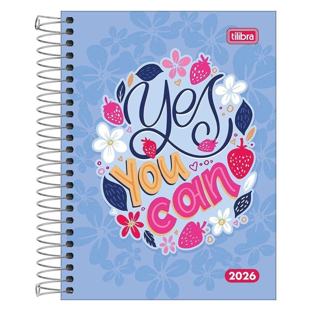 Agenda Diária 2026 Espiral M4 176Fls D+ Yes You Can Tilibra