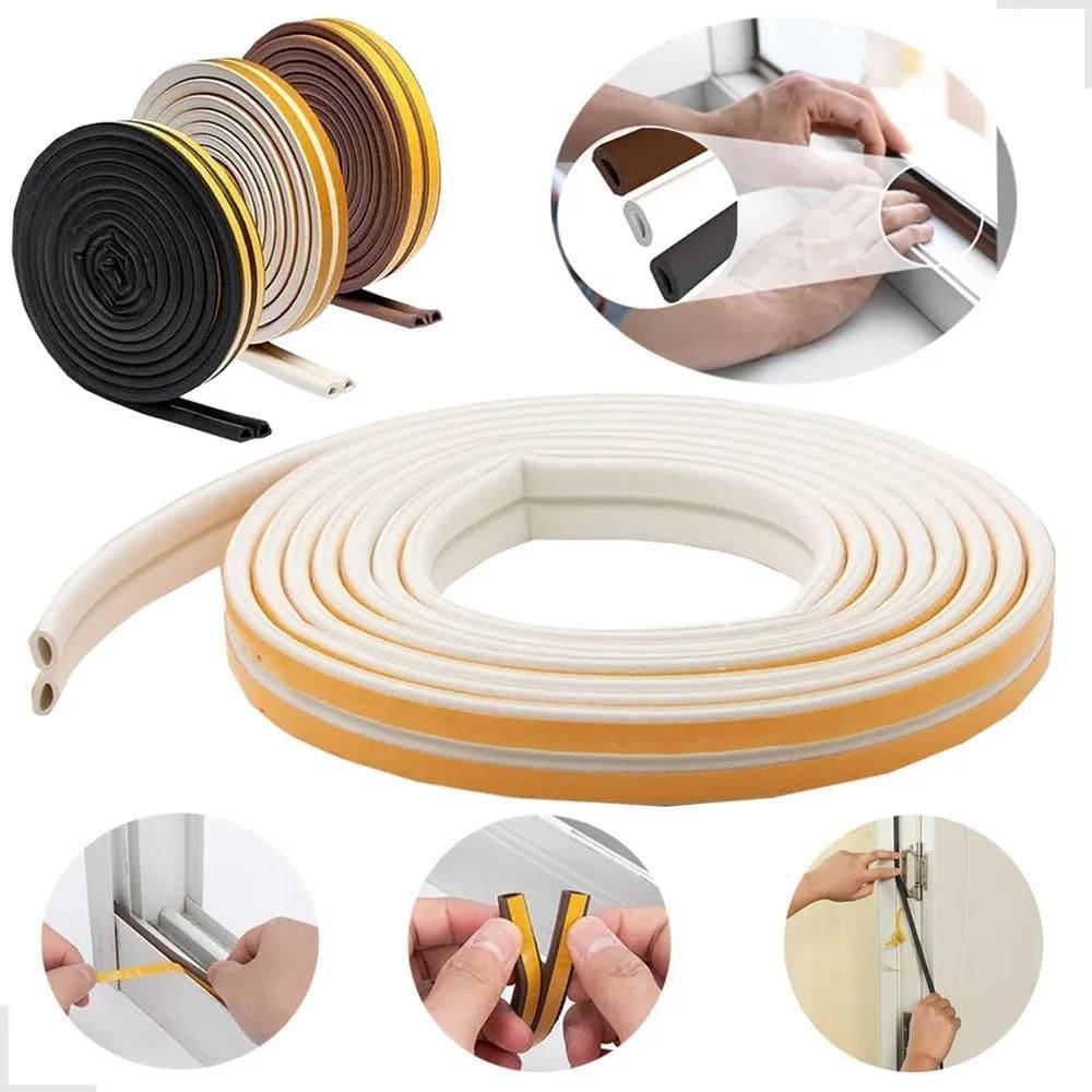 2X Fita Adesiva Veda Frestas Janela Porta Vedação 4Mm 6 Metr