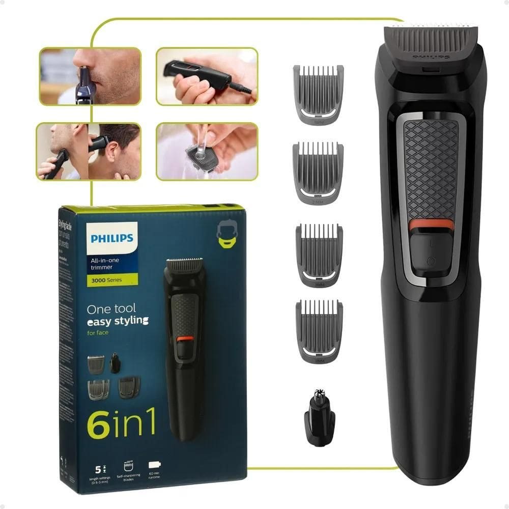 Barbeador Aparador Cortador Cabelo 6 Em 1 Philips Mg3711 Biv