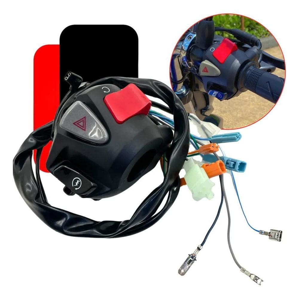 2X Punho Interruptor De Partida Pisca Alerta Cb500 Cg Titan