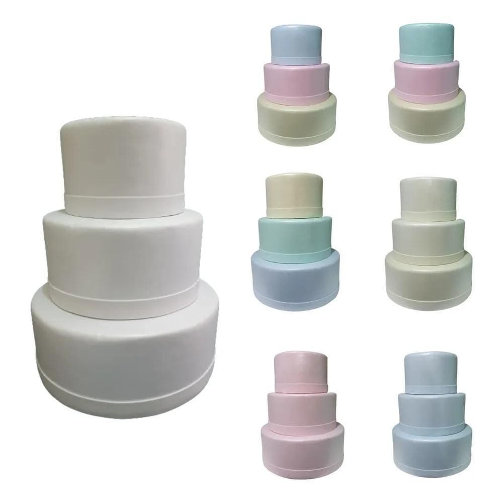 2X Bolo Fake Cores Candy Colors / Cores Pastéis