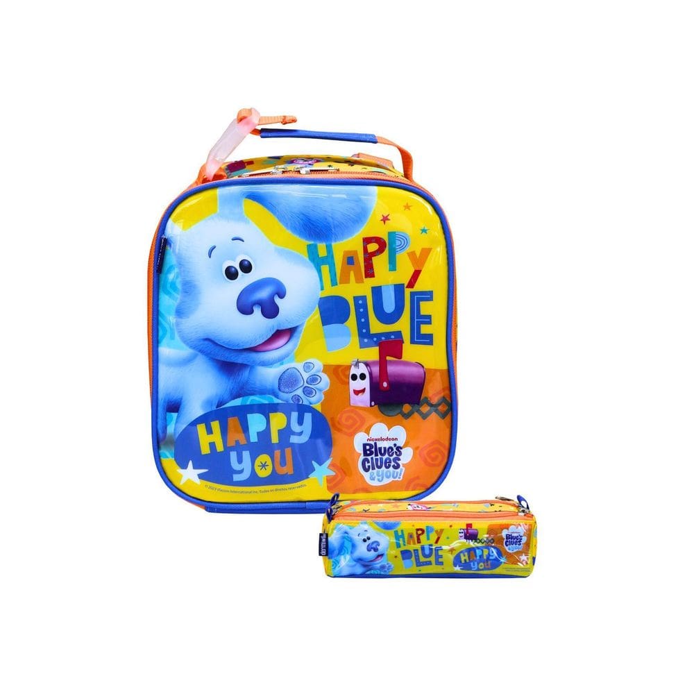 Kit Escolar Lancheira Térmica + Estojo Dog Blue