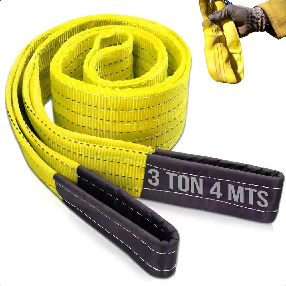 2X Cinta De Elevação Carga 3 Toneladas 4 Metros 90Mm Reforça