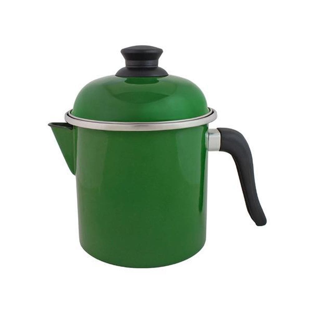 Leiteira Esmaltada Ágata 1,8L 16 Grande Com Tampa Bico Ewel