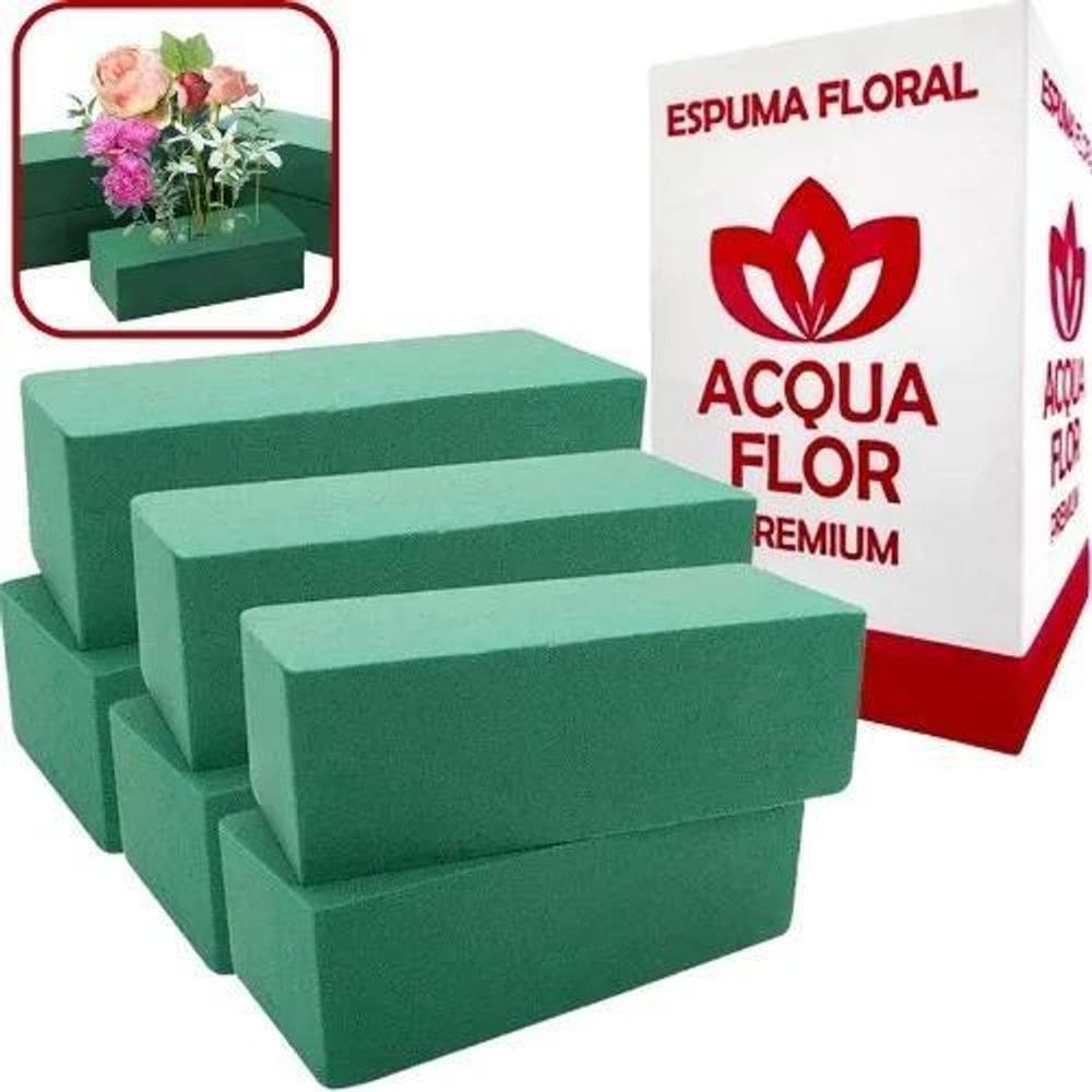 Espuma Para Flores E Plantas Esponja Tijolo Para Arranjos 6 Un