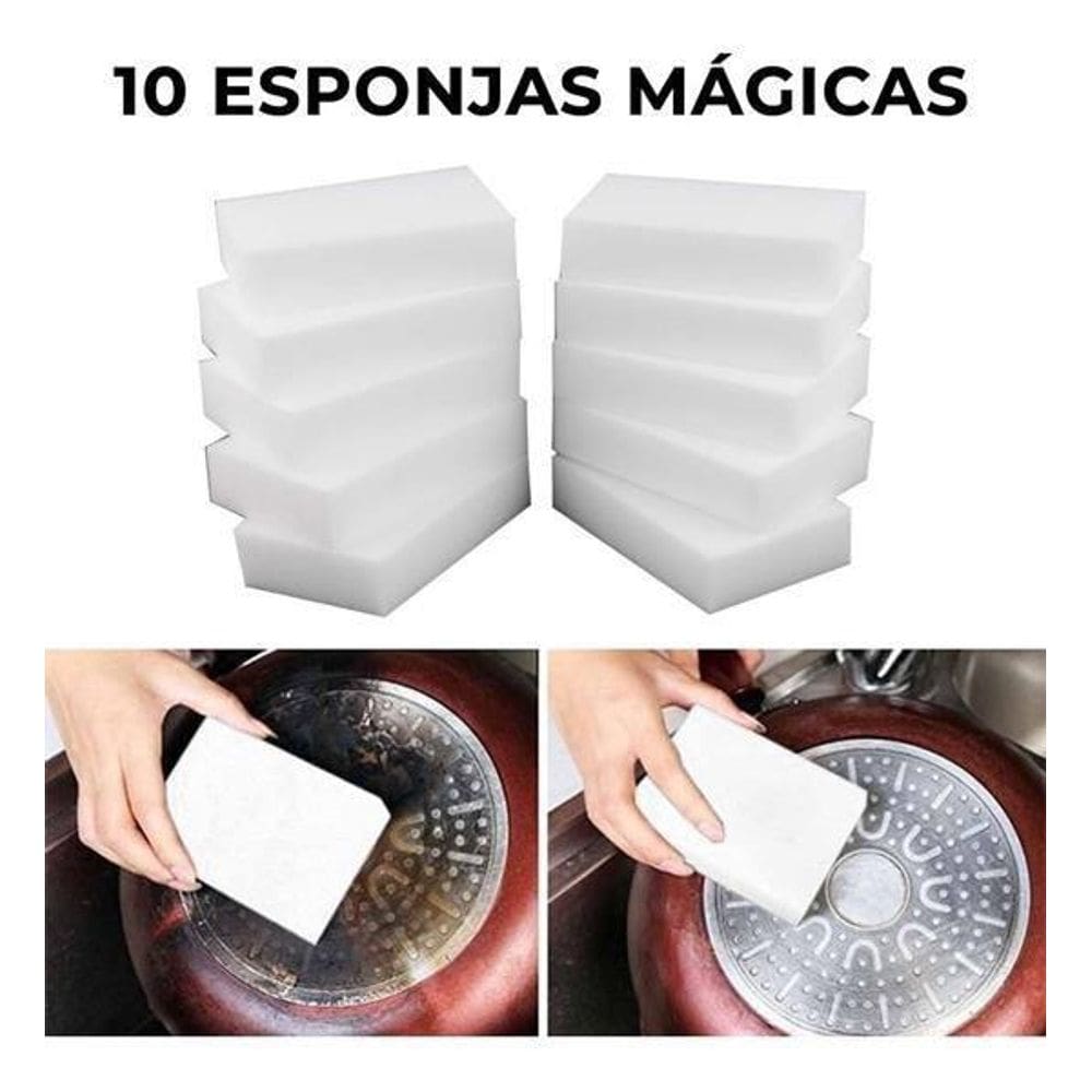 Kit Esponja Bucha Magica Casa Limpa 10 Uni