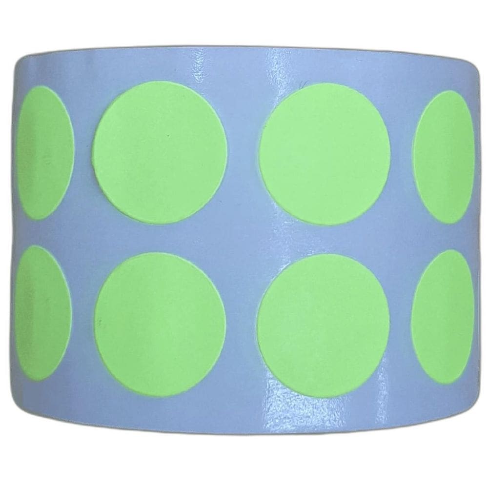 Etiqueta Adesiva Bolinha Colorida Amarelo Fluorescente 15Mm