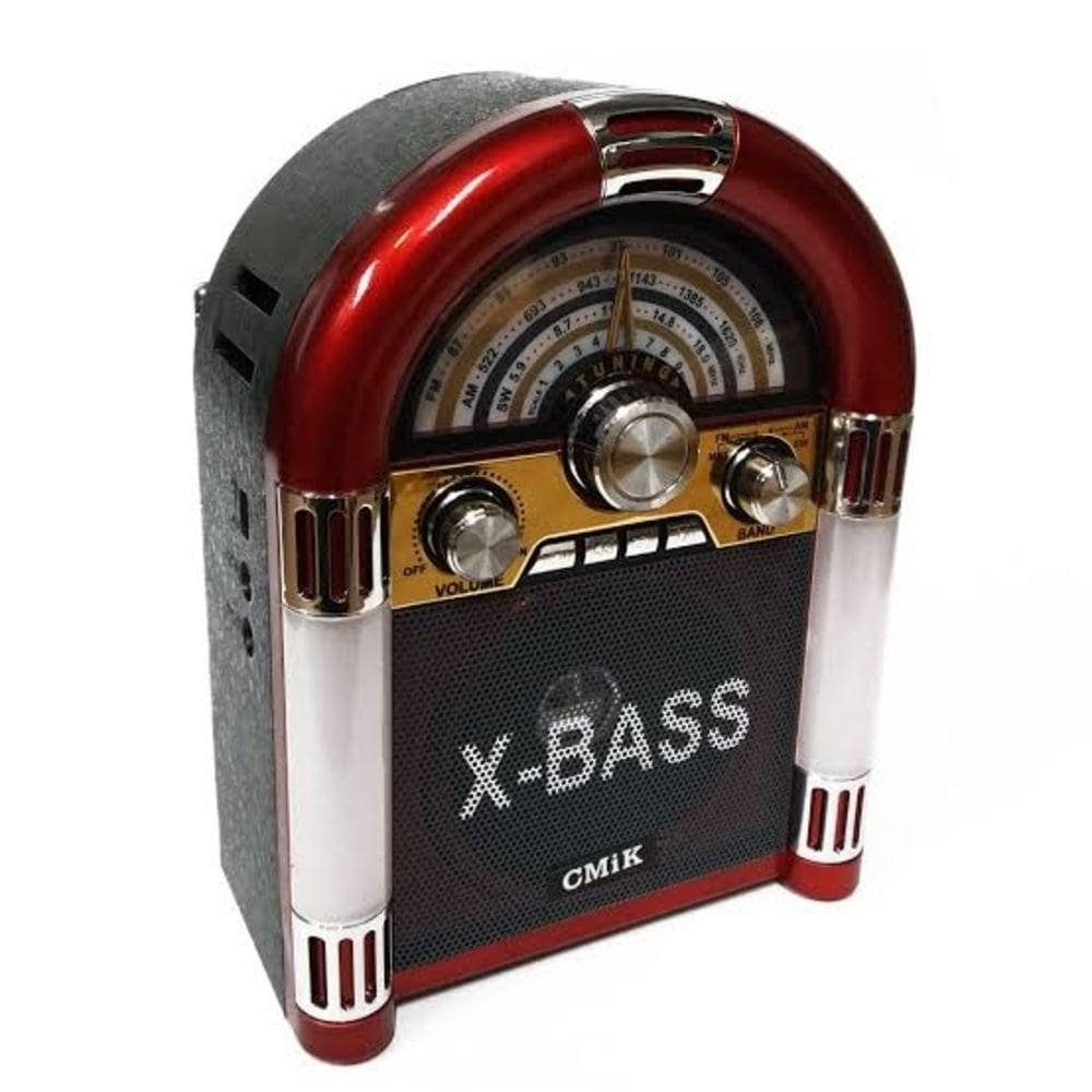 Mini Jukebox Rádio Retro Bluetooth Recarregável Bivolt