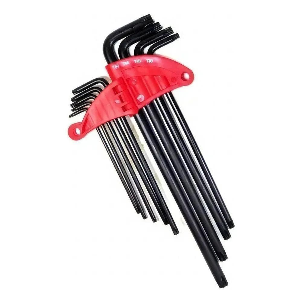 2X Jogo De Chaves Torx Longa Com 09 Peças Corneta 3125053