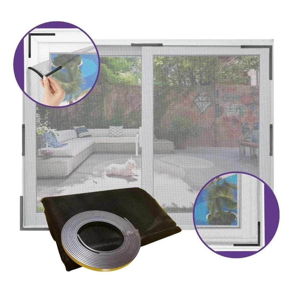 Tela Mosquiteiro Janela Com Fita Magnética Contra Mosquitos