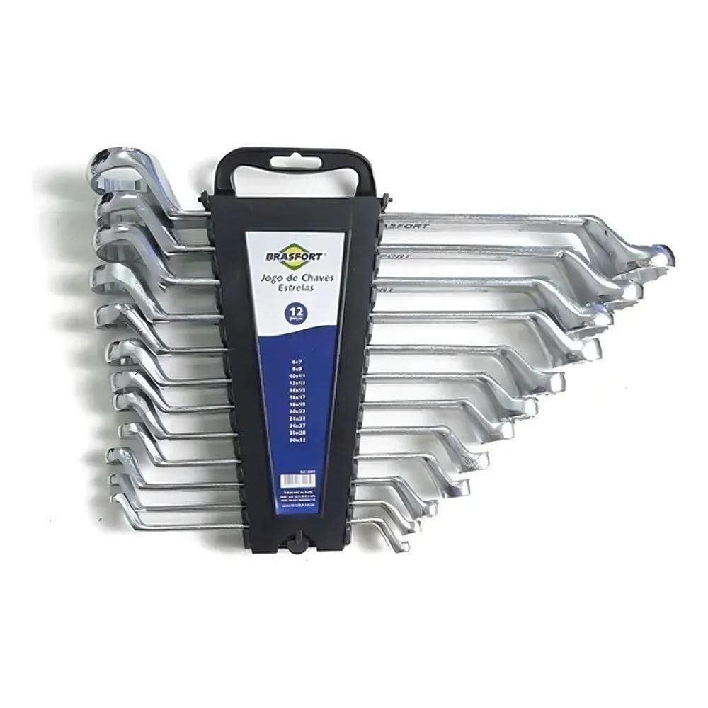 Jogo De Chave Estrela 6 A 32Mm 12 Peças Aço Carbono Brasfort