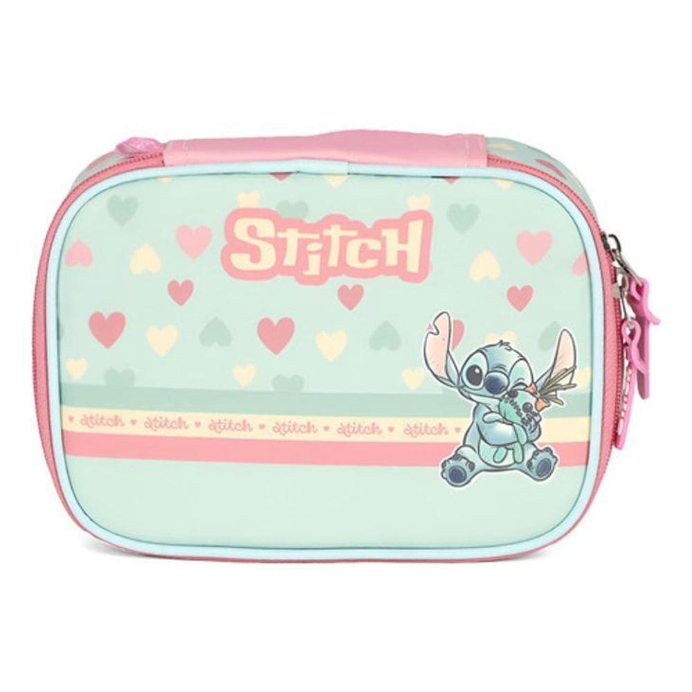 Estojo 100 Pens Escolar Juvenil  Stitch Atoalhado