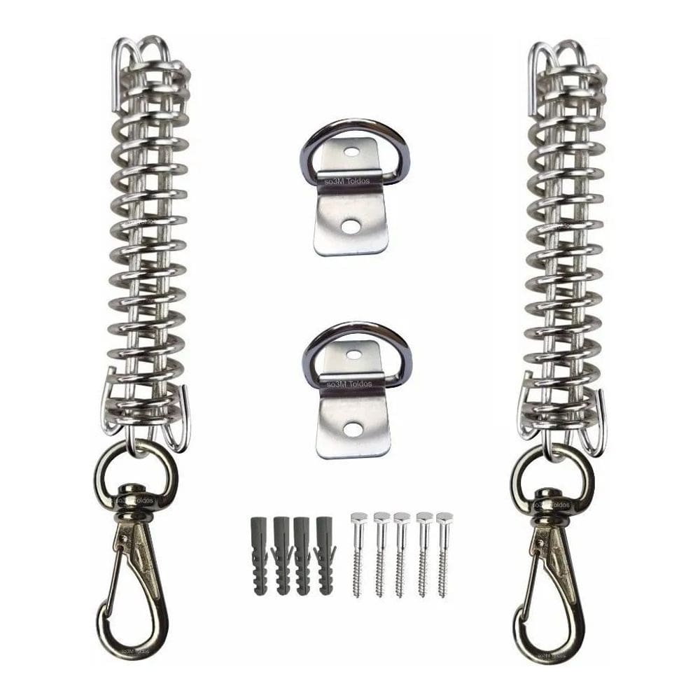 2X Presilha Amortecedor De Vento Mosquetão Para Toldo 1 Par