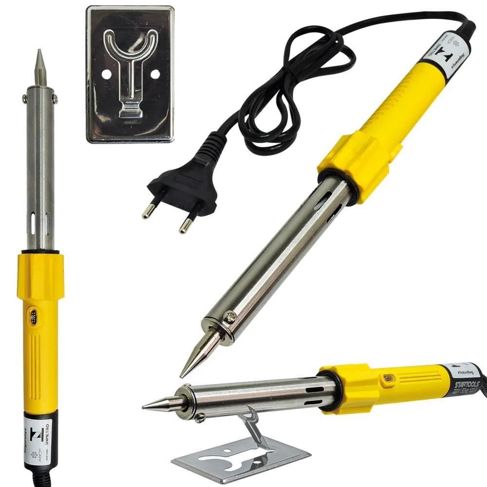 Ferro De Solda 100W Elétrico Com Suporte Profissional Ponta