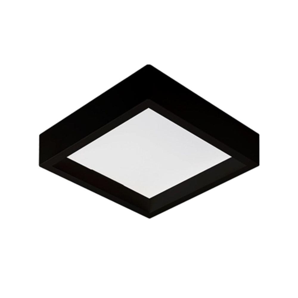 Plafon Led Kais Quadrado Recuado 24W Nordecor Preto 4000K