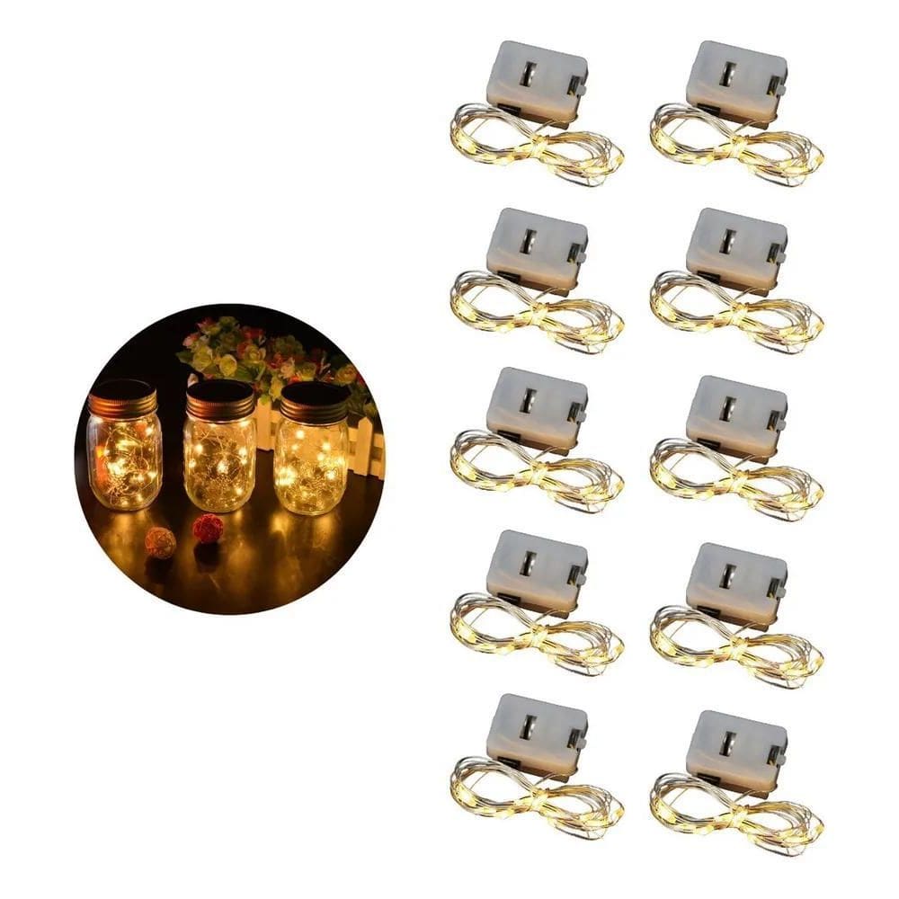 2X 10X Fio Led Luz De Fada Decoração De Natal Pisca Pisca 2M