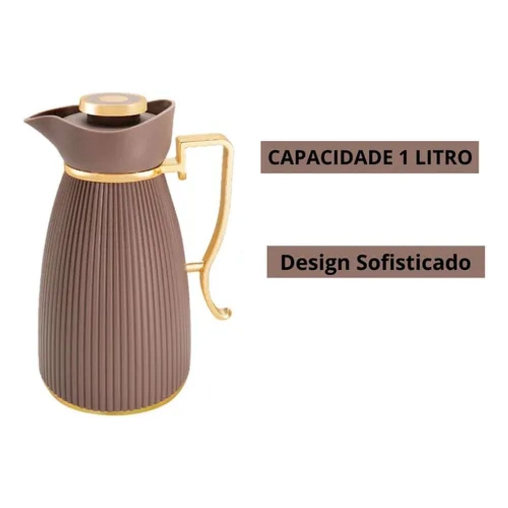Garrafa Térmica Zaya Tuut 1 Litro Canelada | Casas Bahia