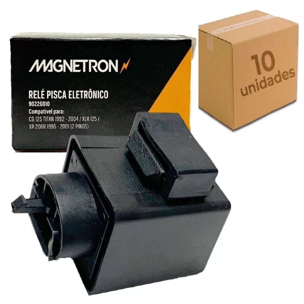 Rele Pisca Honda Cg Titan 1995 A 2003 2P Eletronic Magnetron Kit Com 10 Peças