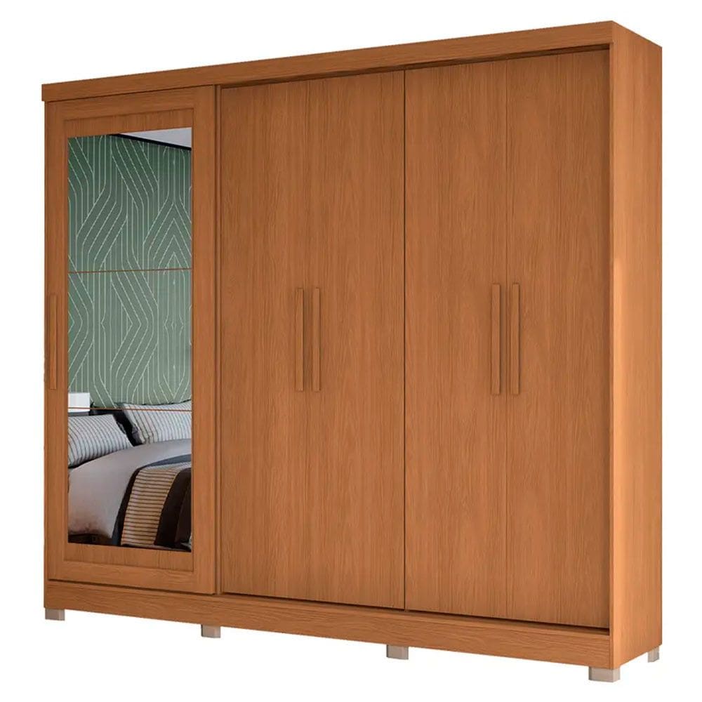 Guarda-Roupa Casal 5 Portas 4 Gavetas Espelho Ametista Kappesberg Roupeiro
