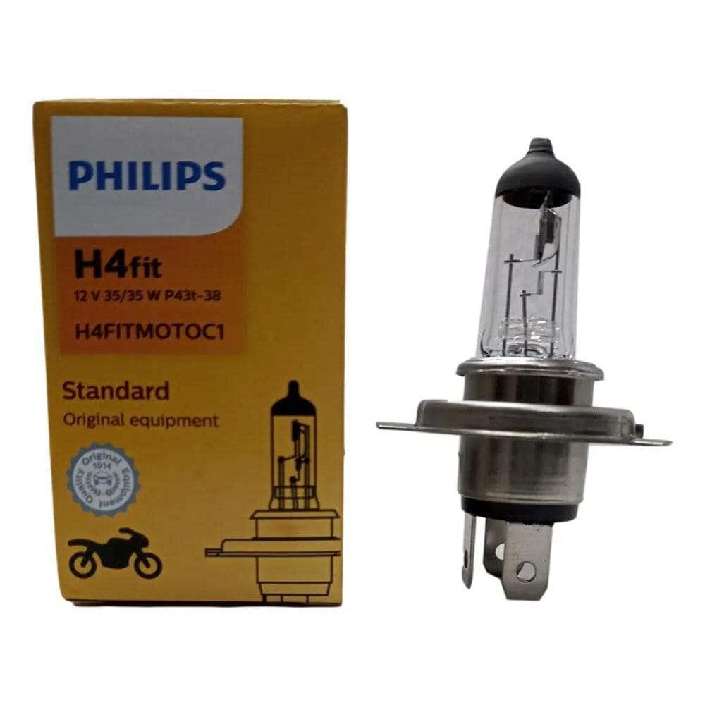 Lâmpada Farol H4 Moto Fazer 150/Factor 150 35W Fit Philips