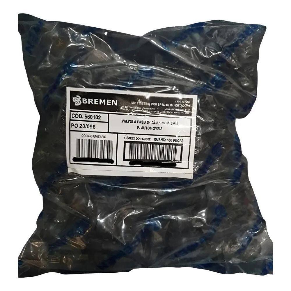 2X Bico Válvula Tr-414 Pneu S/ Câmara 100 Peças - Bremen