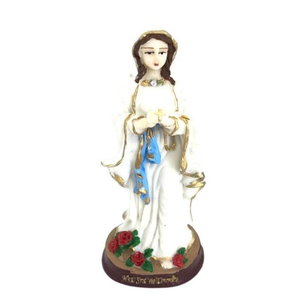 Imagem Nossa Senhora De Lourdes Em Resina 14 Cm