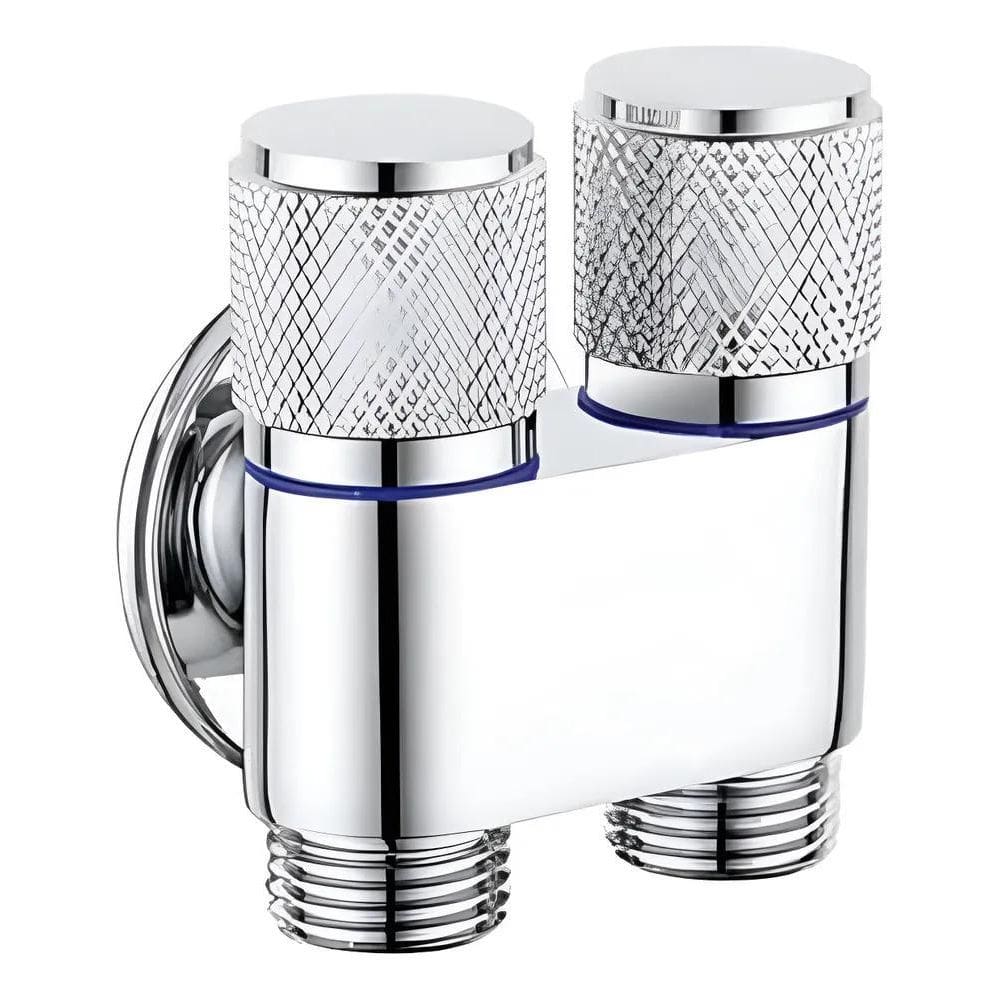 2X Torneira Registro Duas Saídas 1/2 Máquina De Lavar Preto