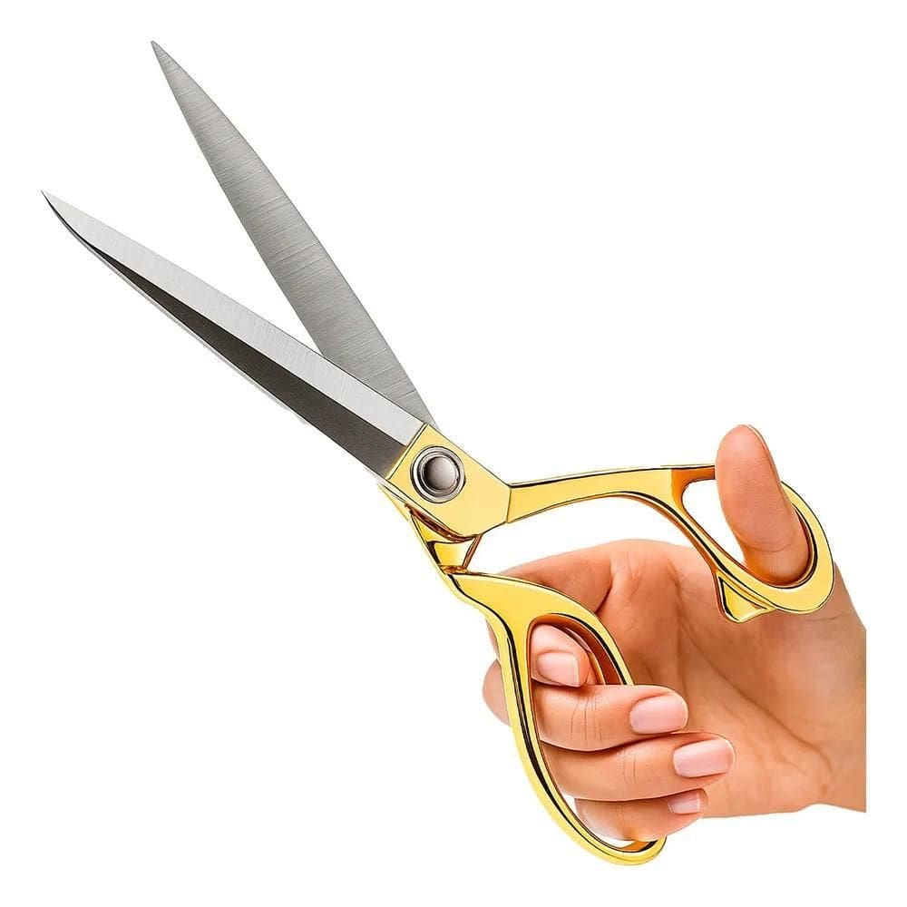 2X Tesoura Alfaiate Profissional Costura Tecido Aço Inox Gra