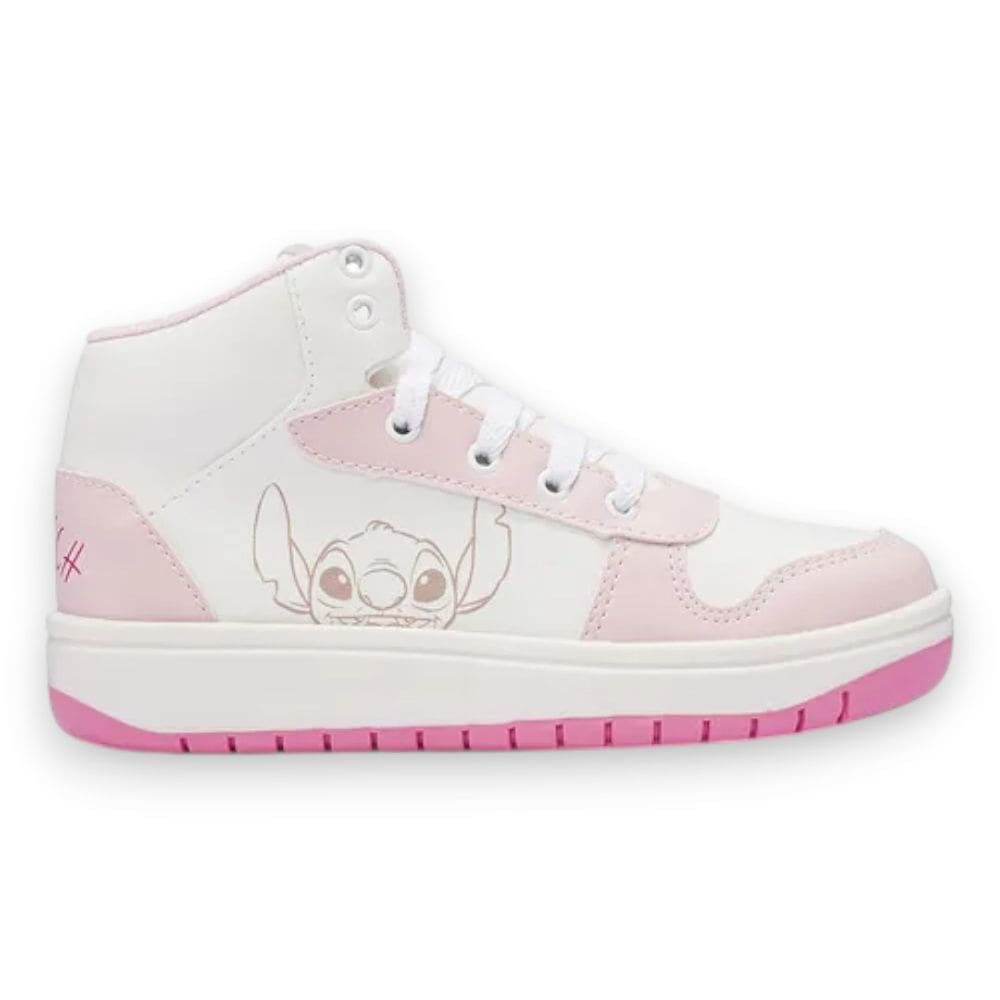 Tênis Disney Infantil Menina Stitch Cano Alto
