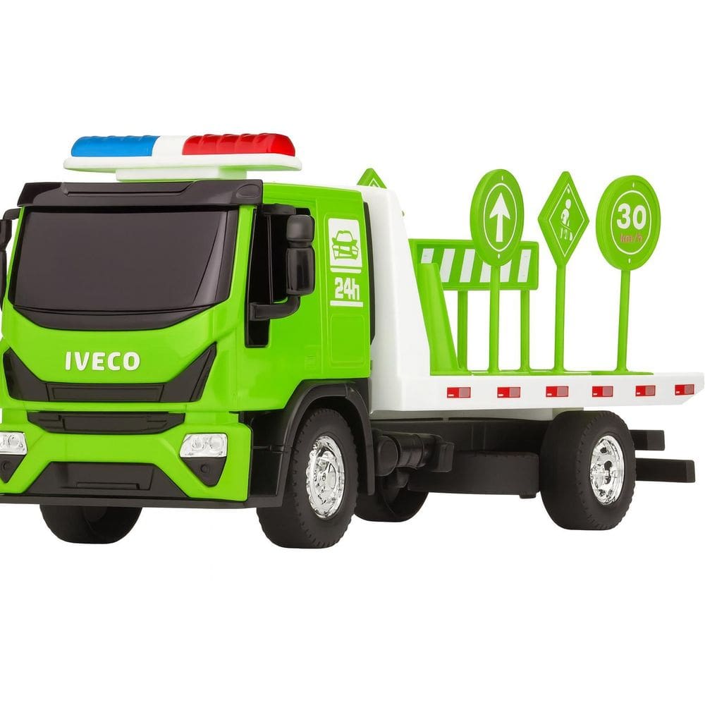 Caminhão Iveco Guincho Com Plataforma Verde Usual Brinquedos