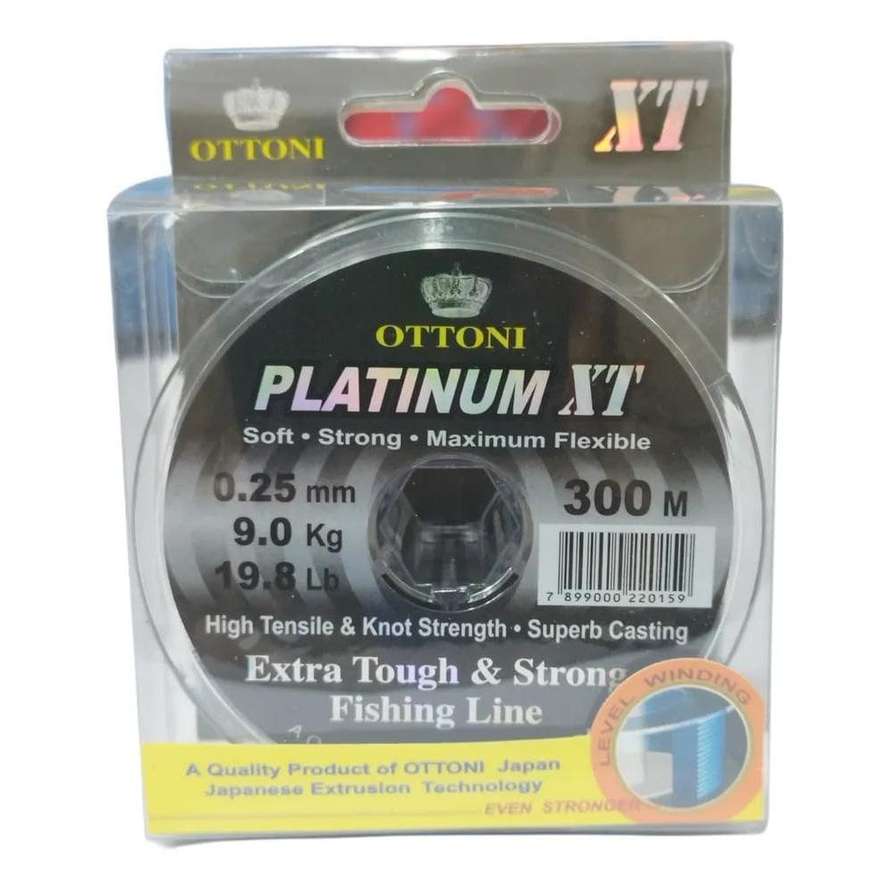 2X Linha Monofilamento Platinum Xt 0,25Mm 19,8Lb - Ottoni