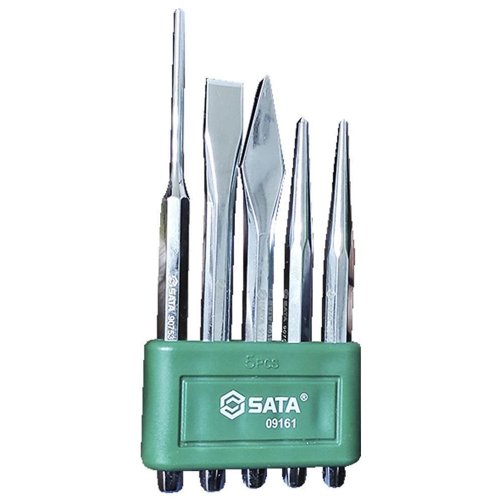 Jogo Saca Pinos Talhadeira Punção Aço 05 Peças Sata St09161S