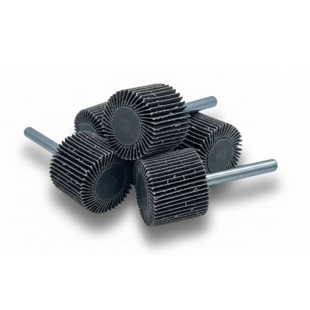 Kit 5 Roda de Lixa com Pino Starfer 25x25mm Grão 120 para Acabamentos Finos em Madeira e Ferro