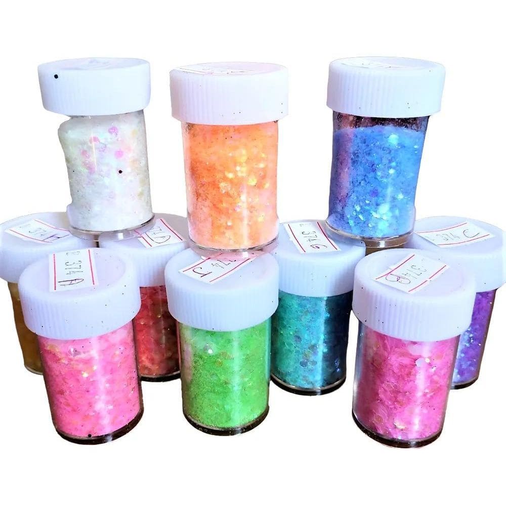 Glitter Flocado E Pó P Unhas Resinas Biscuit 10G Holografico