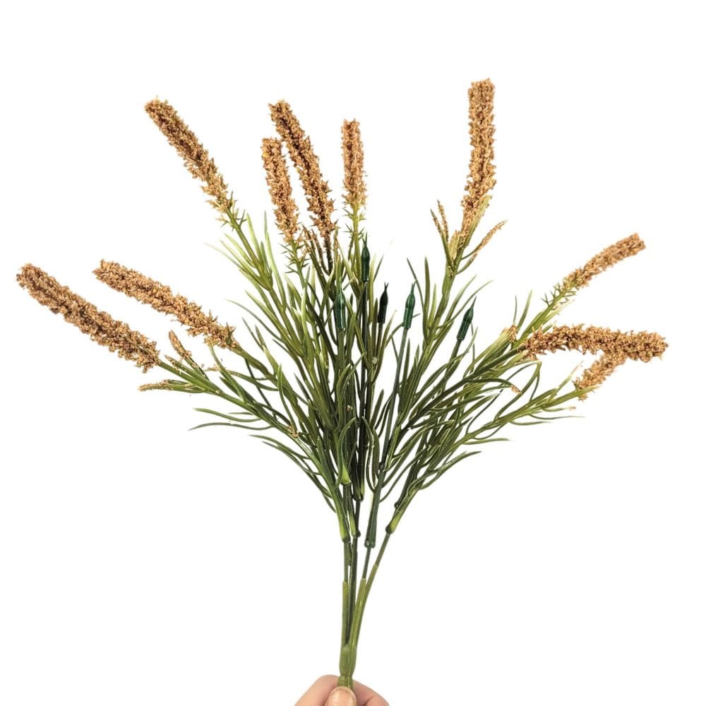 Lavanda Outonado 5 Galhos 33Cm Buquê Flor Planta Artificial