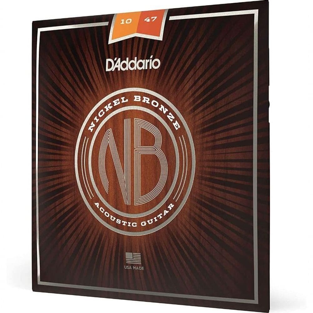 Encordoamento Para Violão Aço Nb1047 .010 ~ .047 Níquel Bronze D Addario