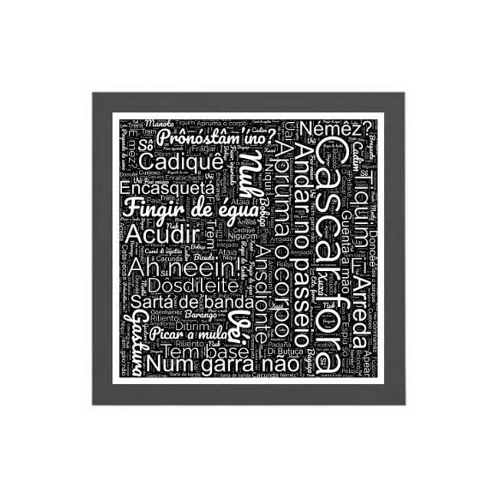 Quadro Quadrado Gírias De Mineiro 45X34Cm