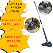 Leve Mais por Menos Rodo Mop Triangular Lava e Seca Limpeza Rápida - Kit Promocional FST023