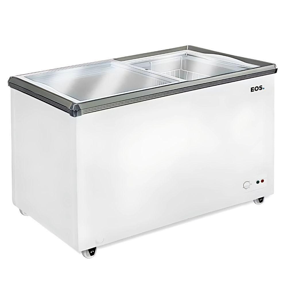 Freezer Expositor Horizontal Dupla Ação 320 Litros Eco Gelo Tampa De Vidro EEH400XX Eos 220V