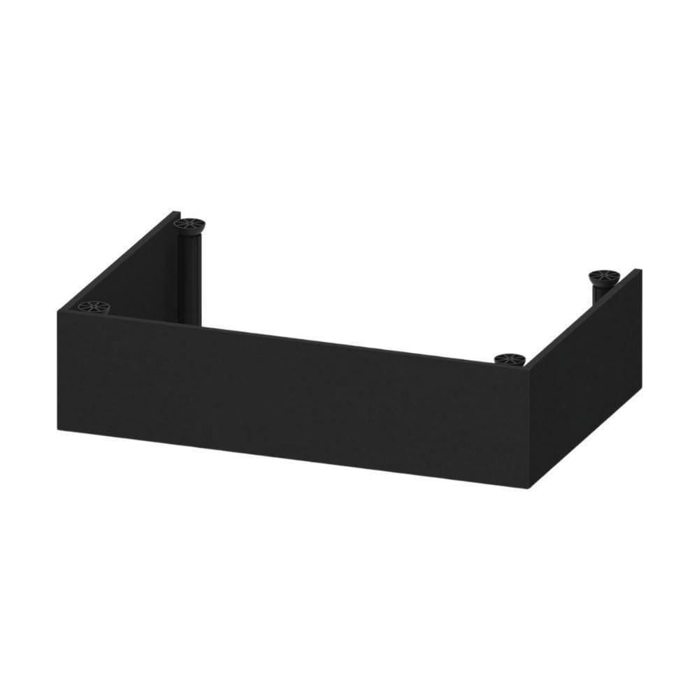 Kit Rodapé Para Balcão Cozinha 70cm Veneza Com Pés Multimóveis Mp3729 Preto