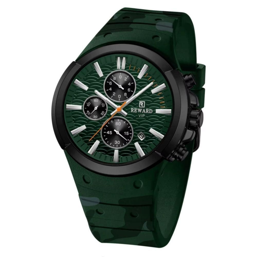 Relógio De Pulso Masculino Quartzo À Prova Da Água Design Simples 3atm Verde