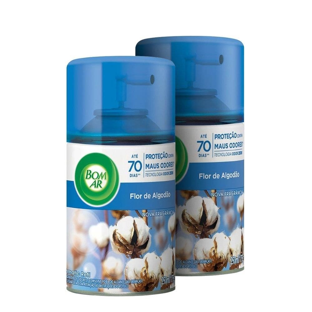 Purificador Bom Ar Aerosol Freshmatic de Algodão Refil 250ml