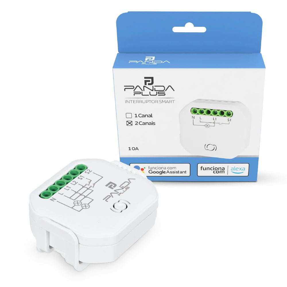 Interruptor Inteligente Mini Módulo Relé Wifi 1 ou 2 Canais 10A Alexa Google Tuya SmartLife Bivolt 2300W Automação